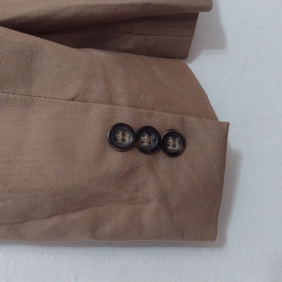 Banana Republic Vintage Brown 2 Button Cotton Blazer Size 4 NWT - Picture 3 of 11